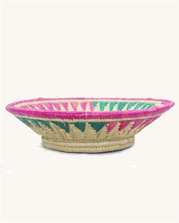 Hand Craft Sikki Grass Chapati Basket Multi Color