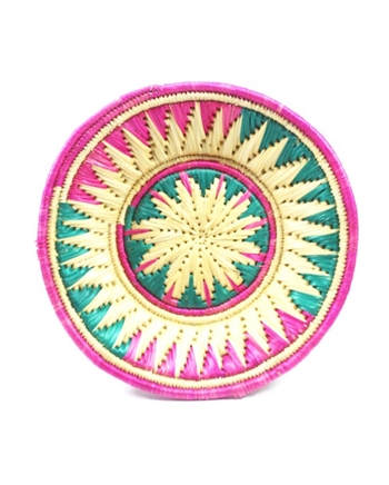 Hand Craft Sikki Grass Chapati Basket Multi Color