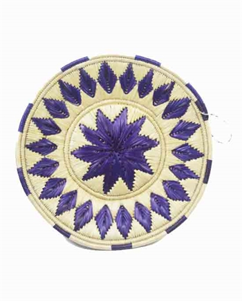 Blue & Natural Color Chapati Sikki Basket 