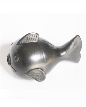 Fish coin bank black