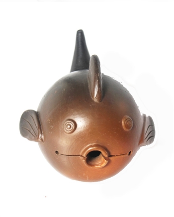 Fish coin bank black & brown