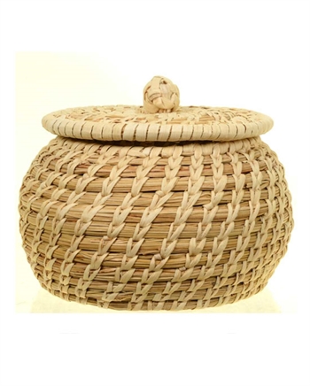 Indian Basket With Lid 20th Century 5" Wide