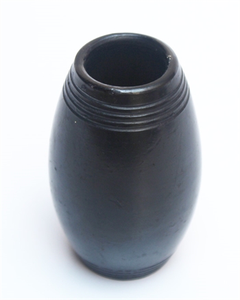 Oval Black Pottery Flower Vase/Pen Stand