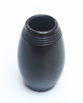 Oval Black Pottery Flower Vase/Pen Stand