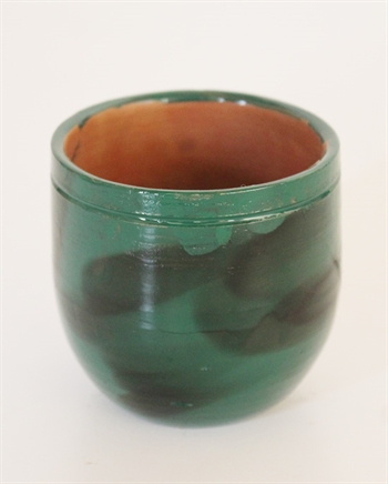 Green Coated Cup Terracotta